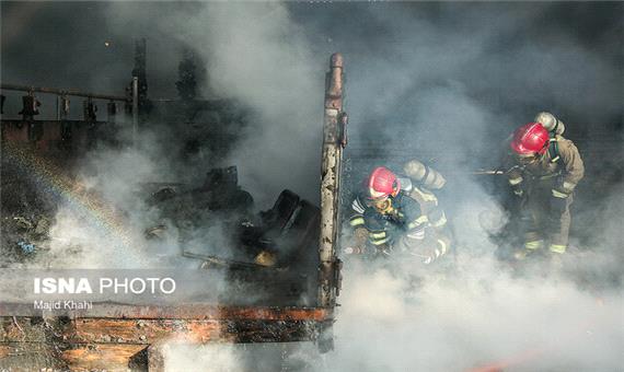 مهار آتش‌سوزی در شرکت فولاد خوزستان